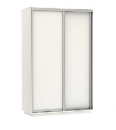 Шкаф-купе двухдверный Экспресс Дуо Элемент 1200х2400h Белый снег_0