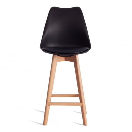 Стул барный TULIP BAR (mod. C1014H-1) / 1 шт. в упаковке пластик/дерево, 42 х 47,5 х 104 см, Black (Черный) 3010/ натуральный_4