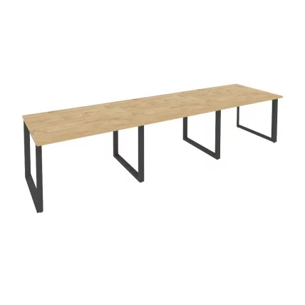 Стол переговорный (3 столешницы) ОНИКС О.МО-ПРГ-3.2 Тиквуд Светлый/Антрацит / ONIX O.MO-PRG-3.2_0