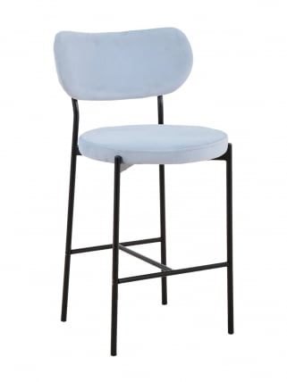 Стул полубарный Барбара (Б) велюр Серо-голубой_1