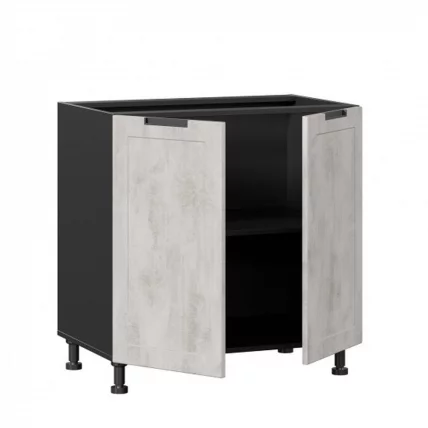 Тумба кухонная 800 Джамис ЛД 296.060.000.048 Черный Белый камень_1
