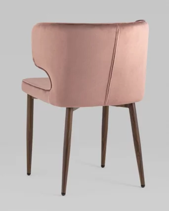 Стул Матео ножки под дерево велюр Пыльно-розовый_5