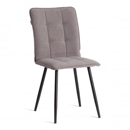 Стул обеденный Бари ЛТ, велюр, серый/черный, 29, 41х55х89 см / Bari LT,_0