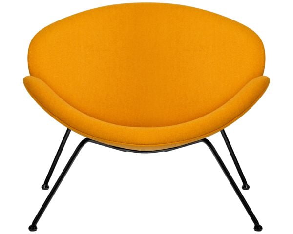 Кресло дизайнерско ДОБРИН ЕМИЛЙ (желтая ткань АФ13, черное основание) 2 шт / DOBRIN EMILY AF13,_6