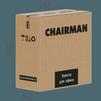 Кресло руководителя CХАИРМАН 535 Черный пластик (БЛАCК) Серый / CHAIRMAN (BLACK)_5