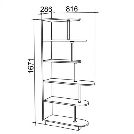 Стеллаж Стойка 1 Вишня оксфорд_1
