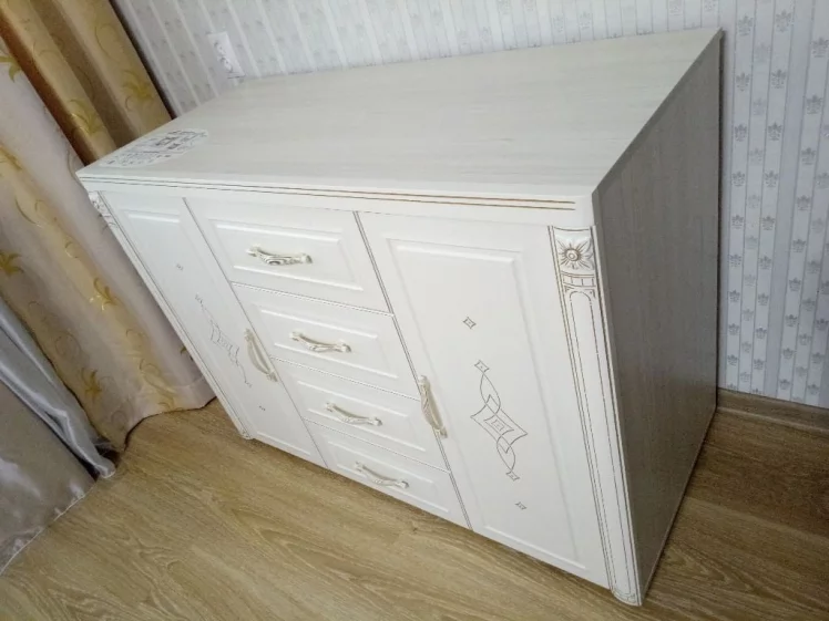 Комод с колоннами Венеция 32.34 Сосна Астрид Ваниль_3