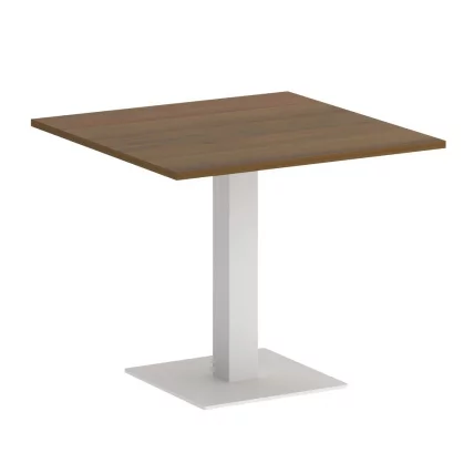 Стол журнальный квадратный HOME OFFICE VR.SP-5-90.2 Орех Гварнери/Белый металл_0