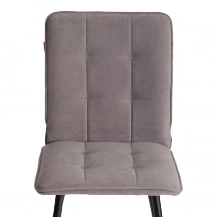 Стул обеденный Бари ЛТ, велюр, серый/черный, 29, 41х55х89 см / Bari LT,_5