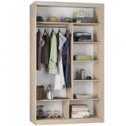 Шкаф-купе B-220х135х60-2(Венге-D10D10)_1