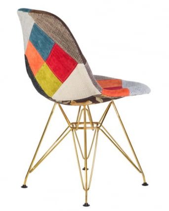 Стул обеденный ДОБРИН ДСР (ножки золотые, цвет мозайка) 4 шт / DOBRIN DSR_4