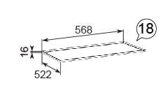 Полки навесные Виктория 18 (3 шт)_1