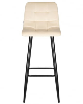 Стул барный ДОБРИН НИCОЛЕ (черные матовые ножки, кремовый велюр (108-113)) 2 шт / DOBRIN NICOLE_6