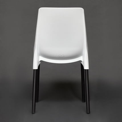 Стул GENIUS (mod 75) металл/пластик, 46x56x84cм, белый/черные ножки_3