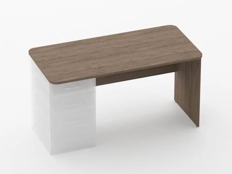 Стол прямой под встроенную тумбу Glassy 1.101.14Л Дуб Верцаска_0