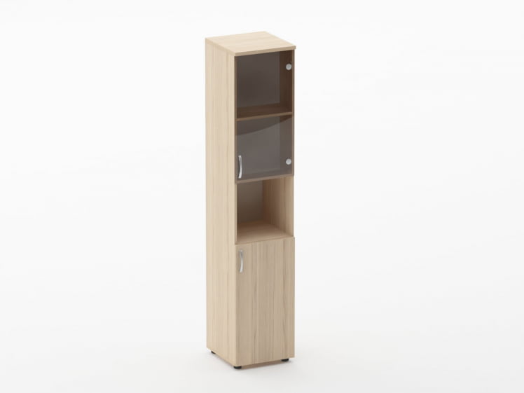 Шкаф высокий со стеклом и нишей Glassy 6.19.14Пр Венге_0