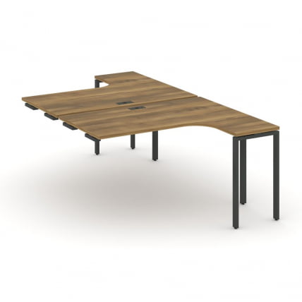 Рабочая станция-приставка к опорным тумбам CONCEPT CN.DSAPR-001 Сандал Янтарный Черный_0