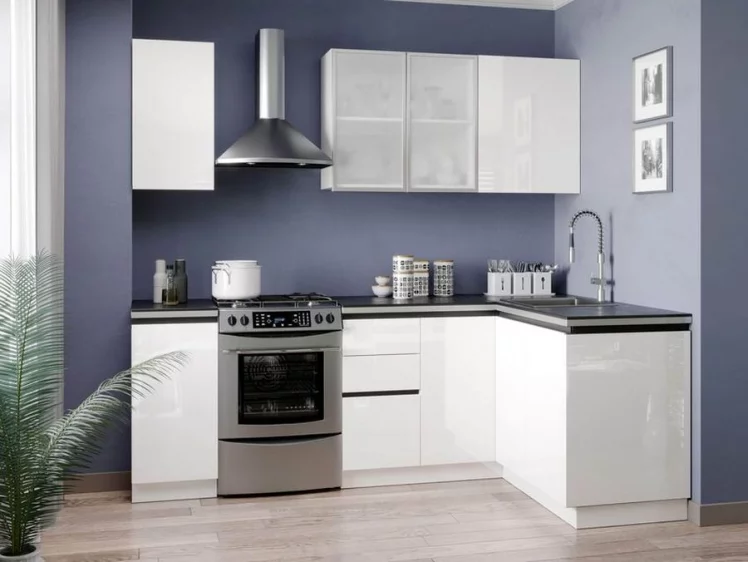 Шкаф кухонный угловой 600 с 2 дверями Шервуд ЛД 281.500.000.169 Белый Белый глянец_3