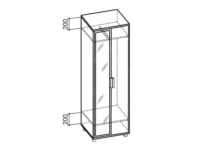 Шкаф 600 Модуль 4 Венге/Дуб млечный_1