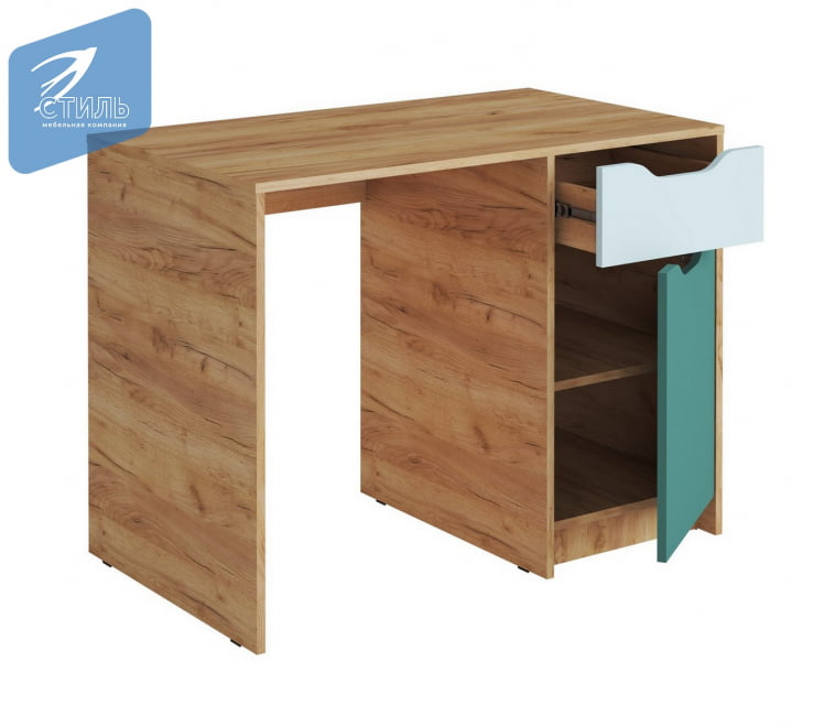 Стол письменный RICH СП-001 Мята/Сумеречный голубой/дуб крафт золотой_1
