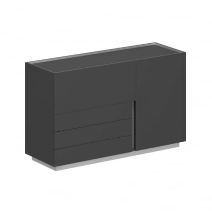 Шкаф левый Oliver OL-20-14.OS.OS.OS.L Оникс серый_0