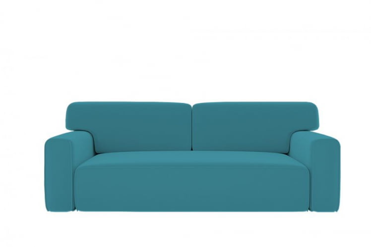 Диван прямой Сандвик (Berhouse) Цвет фасада: Азур велюр; Тип: Прямой; Материал фасада: Металл/Велюр_0