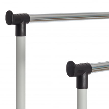 Вешалка ДЖЕТ металл, пластик, 86*44*166 см, черный/светло-серый/хром / JET_4