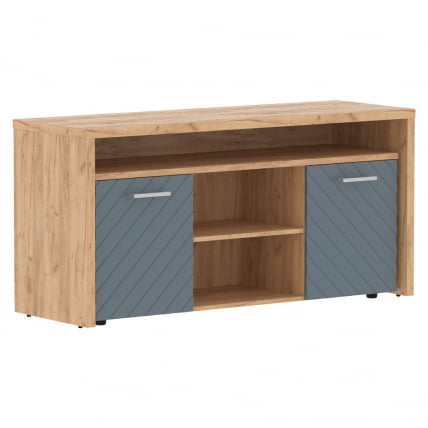 Тумба с фригобаром Torr LUX TLTF-3D Дуб Бофорд Серо-голубой_0