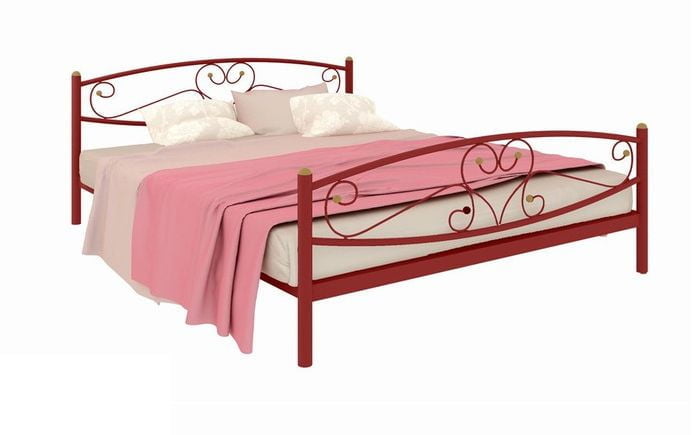 Кровать Каролина Plus 1200х1900 Красная_0