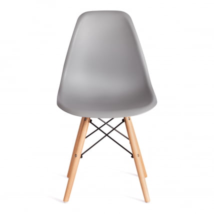 Стул CINDY (EAMES) (mod. 1801) дерево бук/металл/сиденье пластик, 45x51x82 см, Light grey (светло-серый)_4