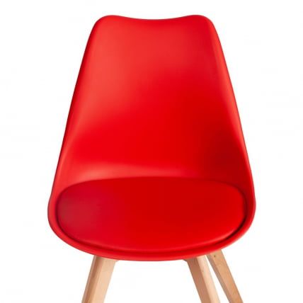Стул TULIP (mod. 73-1) дерево/пластик/экокожа, 47,5x55x80 см, Красный (Red)_5