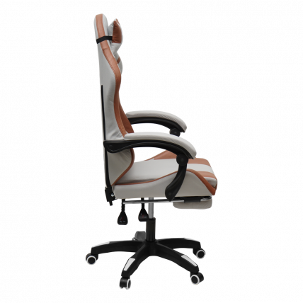 Кресло 907 KINGQUEEN, замша, цвет светло-серый с массажем, арт 907-LGrey_2