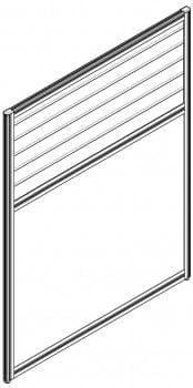 Перегородка со стеклом 1150 мм RAND RP115SG90 Дуб сонома_0