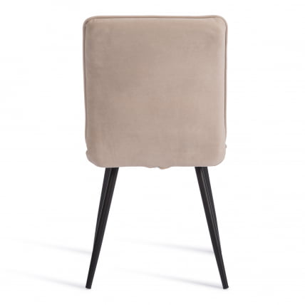 Стул обеденный Sweet флок , 46х55х88, бежевый/черный, 7_3