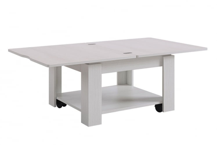 Стол-трансформер Адам 1 CЗ-015 белый рамух/белый рамух / CZ-015_1