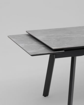 Стол Тайл 140-200/85/75 столешница керамика Ларка Грей / Larka Grey_3