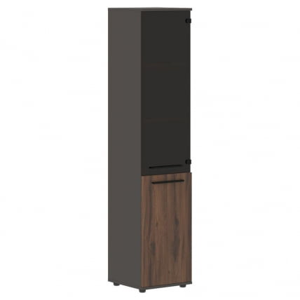 Шкаф-колонка комбинированная правая ЕДИС ЕХCС 42.2 Р Дуб Денвер темный Черный Мокко / EDIS EHCS R_0