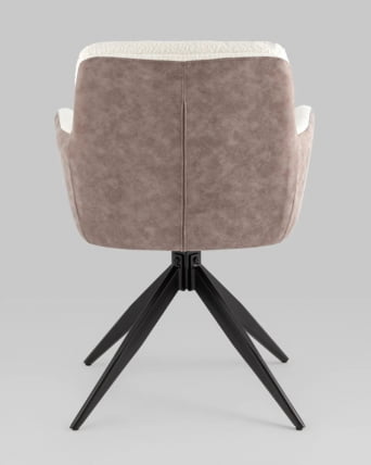 Стул Валдо молочный c бежевой экокожей / Waldo c_4