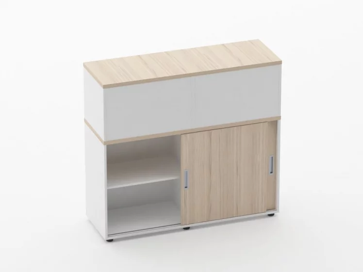 Тумба комбинированная высокая для рабочего модуля Deka 9.04.125 Туя/Белый_1