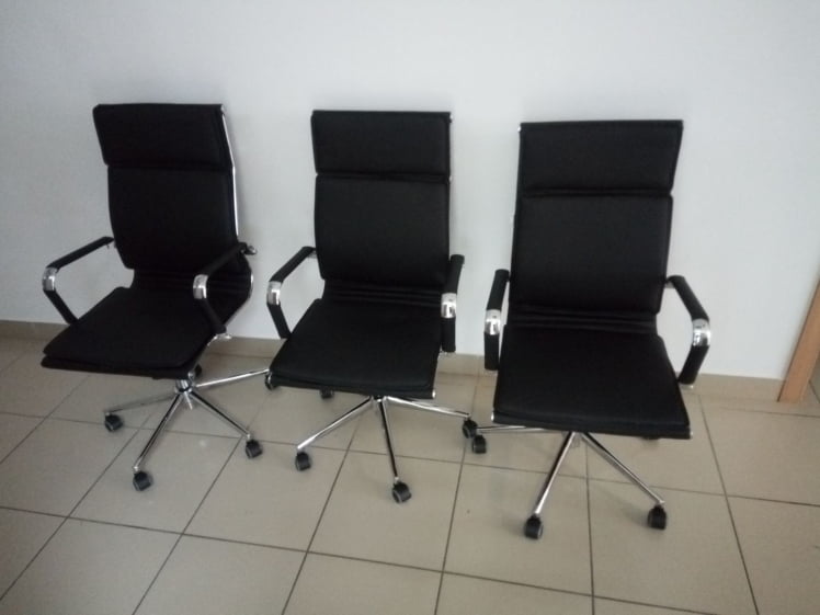 Кресло руководителя Нерей Т экокожа Черный / Nerey T_10