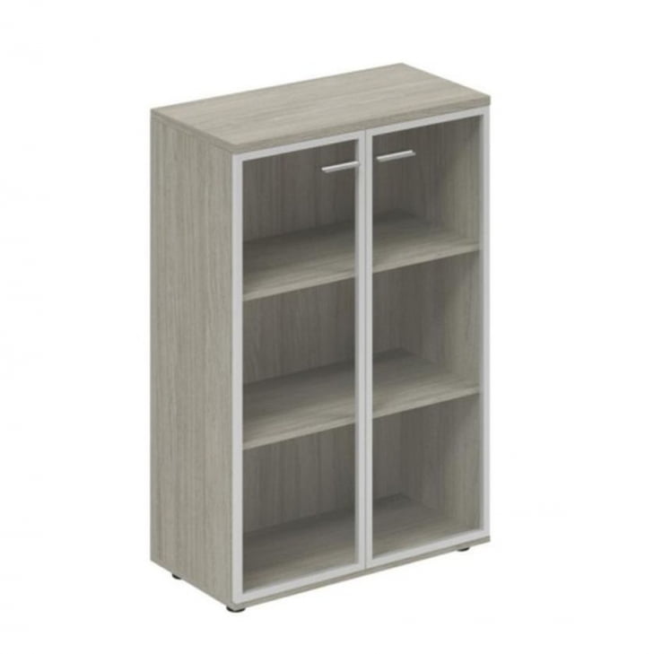 Шкаф средний со стеклом, задняя стенка ХДФ Wing WN.801.OL.AL Дуб светлый_0