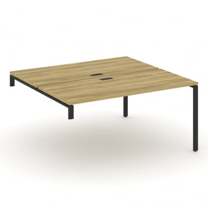 Двойной стол-надставка на опорную тумбу CONCEPT CN.DSN-004 Дуб Винченцо Антрацит_0