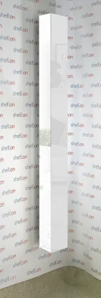 Поворотный шкаф в белом глянцевом стекле Иглу Шелф Венге_1