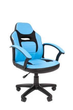 Детское кресло CHAIRMAN KIDS 110 Черный-голубой_0