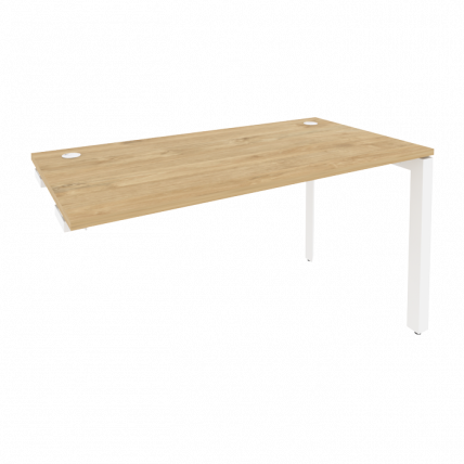 Стол-приставка на П-образном м/к к опорным элементам ОНИКС О.МП-СПР-3.7 Тиквуд Светлый/Белый / ONIX O.MP-SPR-3.7_0