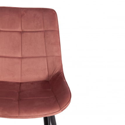 Стул ABRUZZO ( mod. 8060 ) металл/вельвет, 52 х 63 х 85 см, коралловый (HLR 44)/черный_5