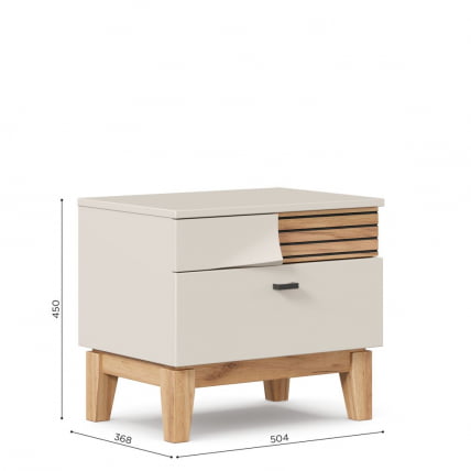 Тумба прикроватная левая Нильс ЛД 423.040.000 Кашемир/Дуб Тортуга_5