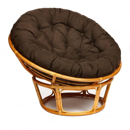 Кресло PAPASAN 23/01 W /с подушкой/ диаметр подушки 125 см, 115х101х104 см, Honey (мед), ткань Коричневый, 3М7-147_0