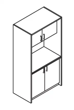 Мини-кухня SCB 120.1 Дуб сонома светлый Металлик_1