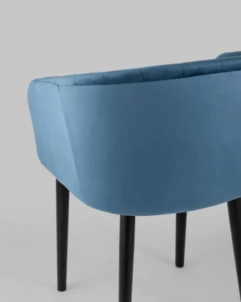 Стул с подлокотниками Нейтон велюр Пыльно-синий_6